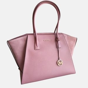 NWT Michael Kors AVRIL XL Top Zip Tote Handbag Rose Msrp:$558.00